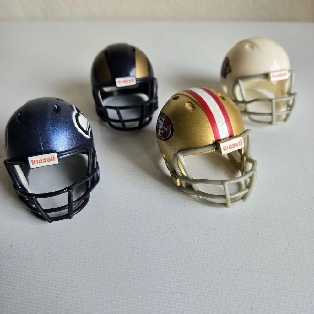 4 NFL Riddell Pocket Pro Helmet Lot NFC West Throwback Mini Football Vintage 1.5